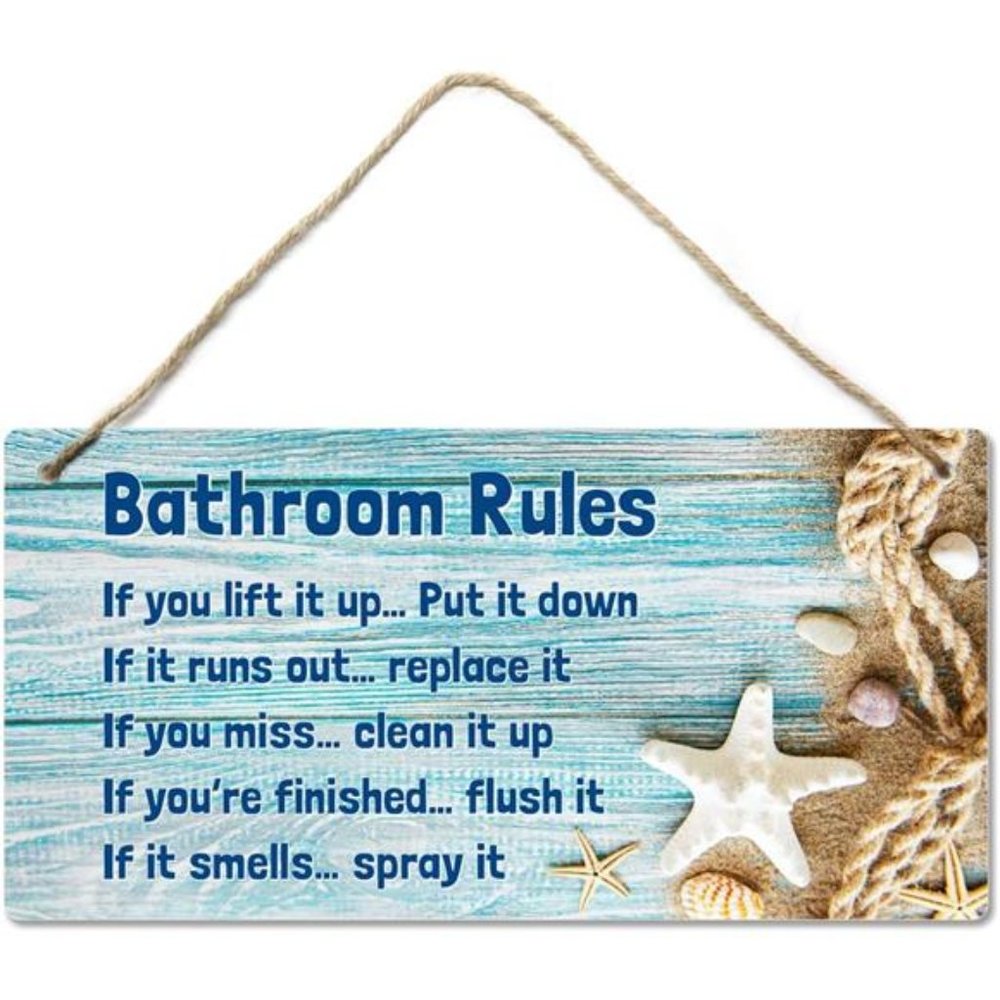 12″x6″ PVC Plastic Wall Decoration Hanging Sign, Water and Humidity Proof